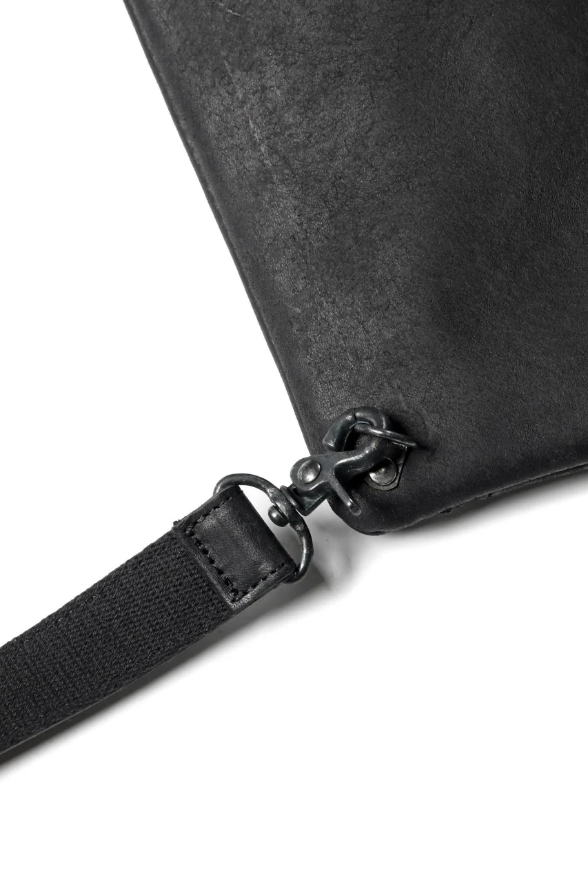 Portaille "Atelier Made" exclusive 2WAY SACOCHE BAG / PUEBLO by Badalassi Carlo (BLACK) - Image 13