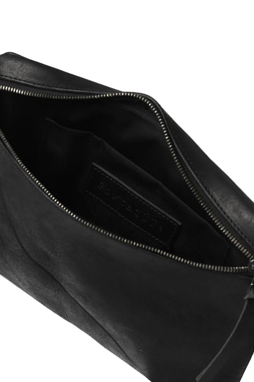Portaille "Atelier Made" exclusive 2WAY SACOCHE BAG / PUEBLO by Badalassi Carlo (BLACK) - Image 16