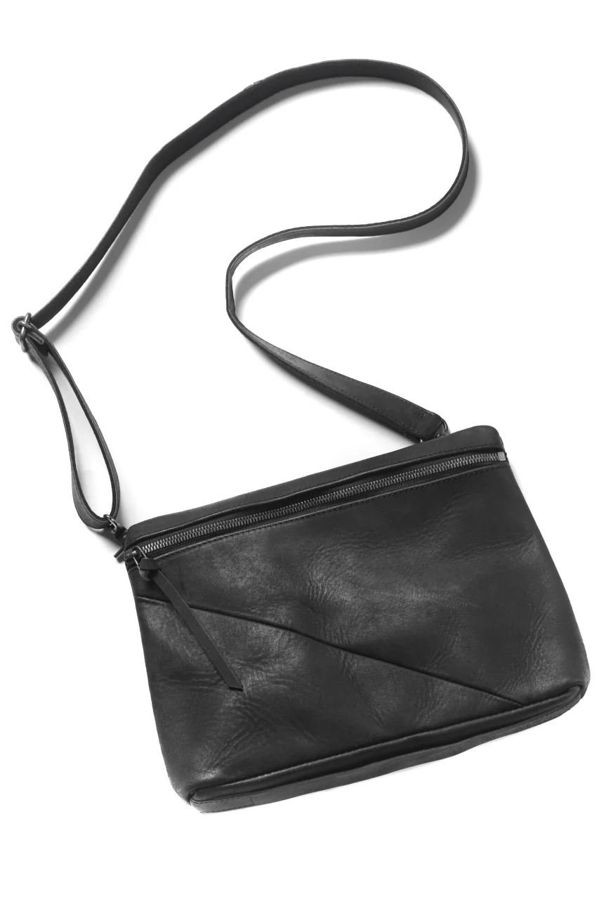 Portaille "Atelier Made" exclusive 2WAY SACOCHE BAG / PUEBLO by Badalassi Carlo (BLACK) - Image 2