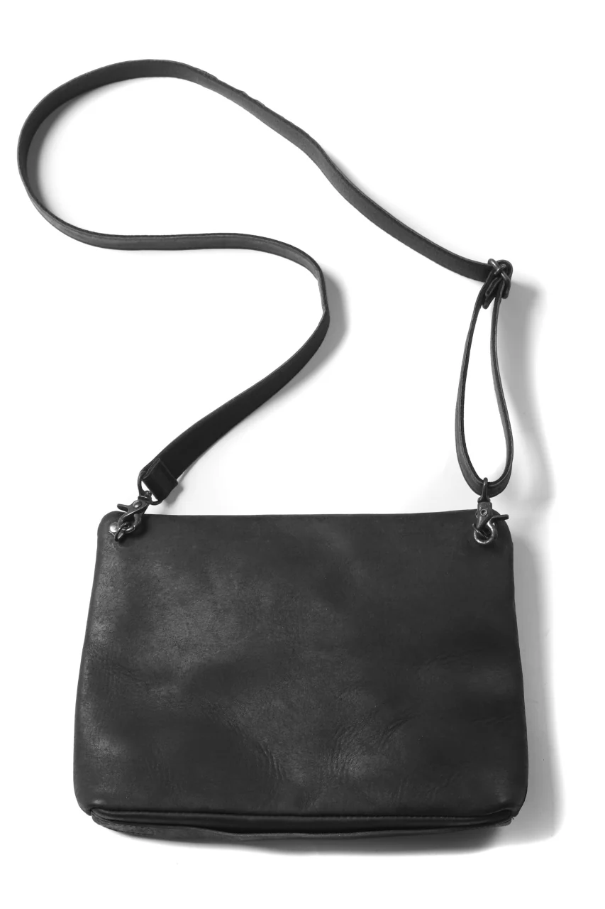 Portaille "Atelier Made" exclusive 2WAY SACOCHE BAG / PUEBLO by Badalassi Carlo (BLACK) - Image 4