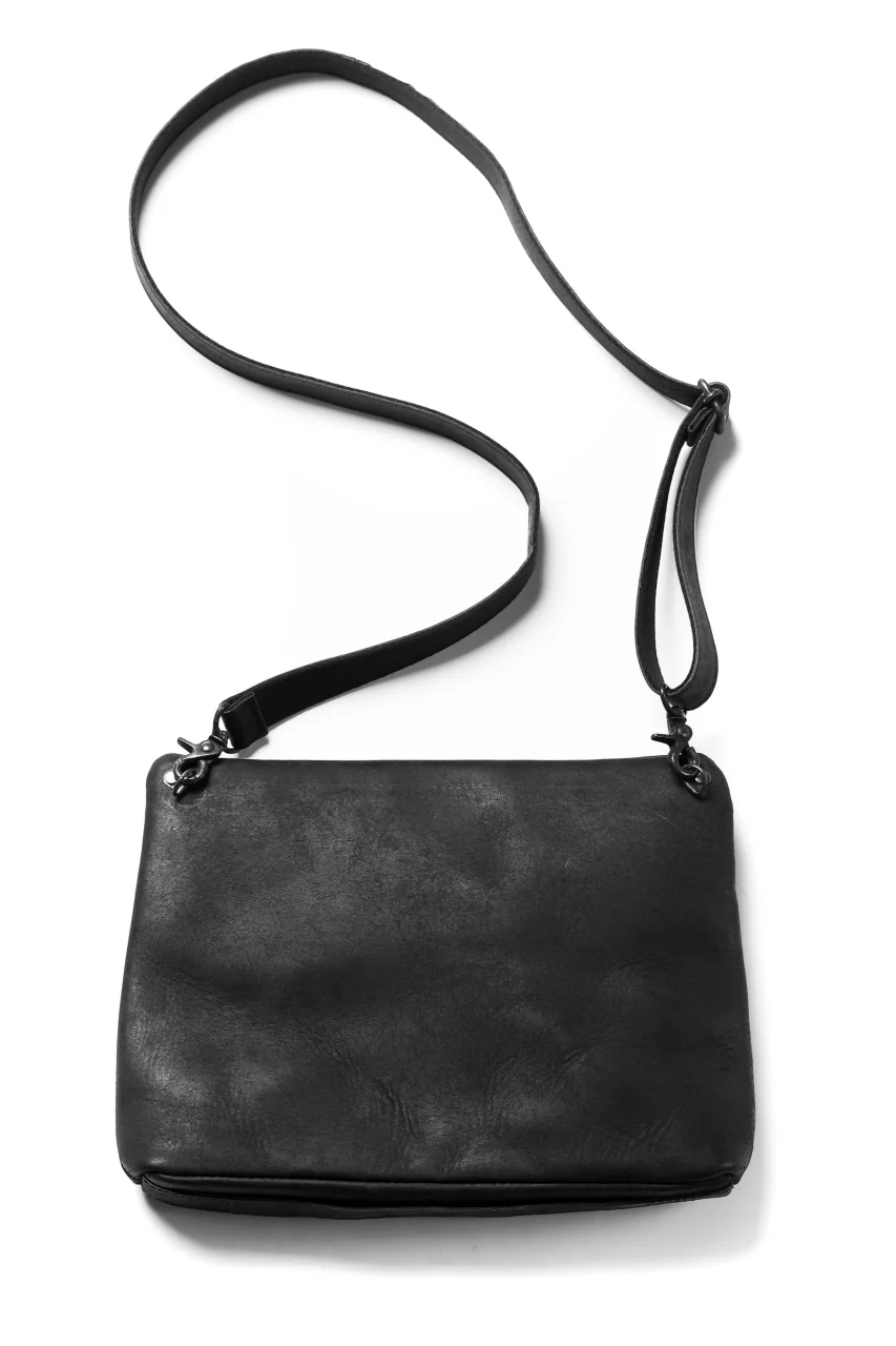 Portaille "Atelier Made" exclusive 2WAY SACOCHE BAG / PUEBLO by Badalassi Carlo (BLACK) - Image 5