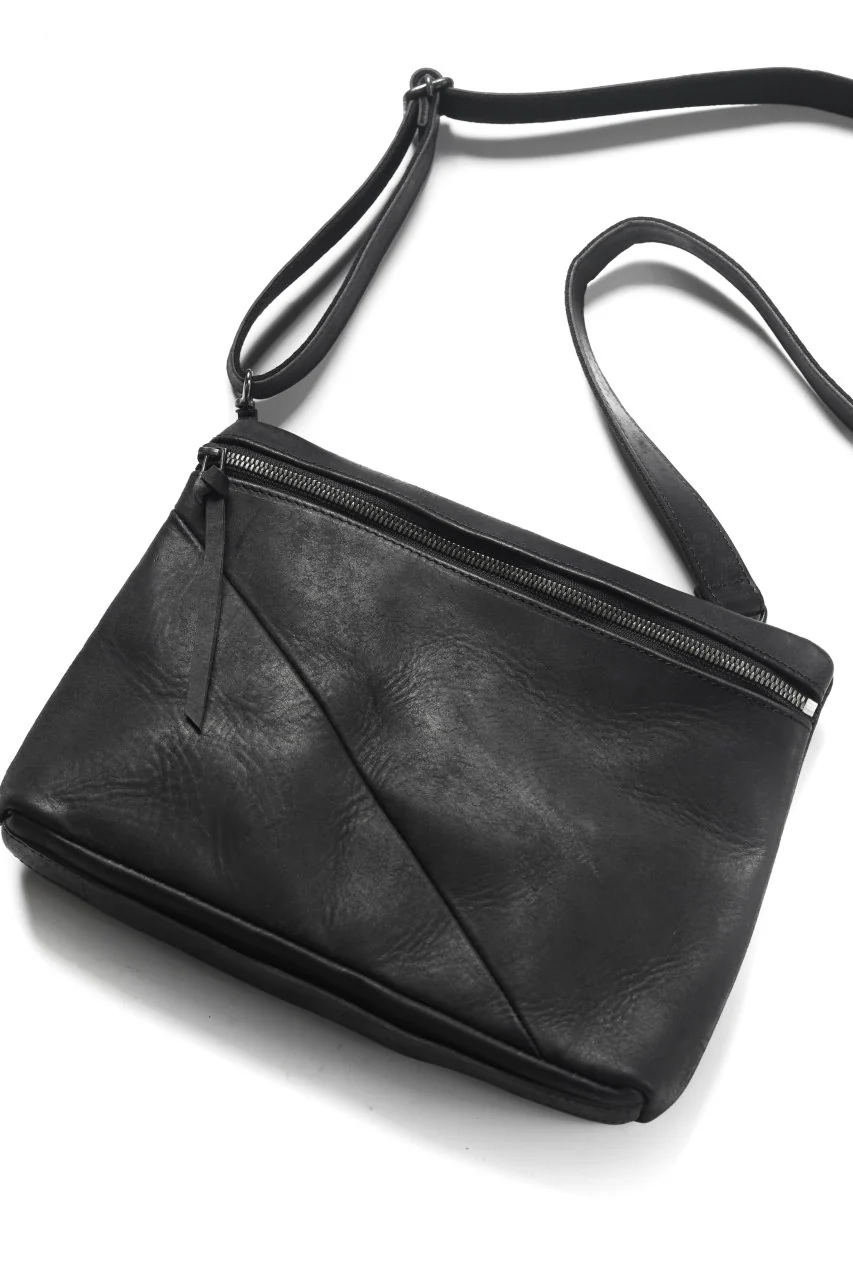 Portaille "Atelier Made" exclusive 2WAY SACOCHE BAG / PUEBLO by Badalassi Carlo (BLACK) - Image 6