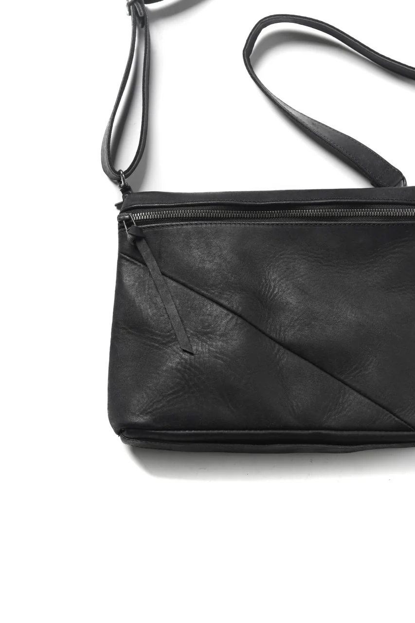 Portaille "Atelier Made" exclusive 2WAY SACOCHE BAG / PUEBLO by Badalassi Carlo (BLACK) - Image 7