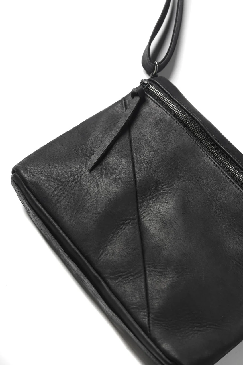 Portaille "Atelier Made" exclusive 2WAY SACOCHE BAG / PUEBLO by Badalassi Carlo (BLACK) - Image 8