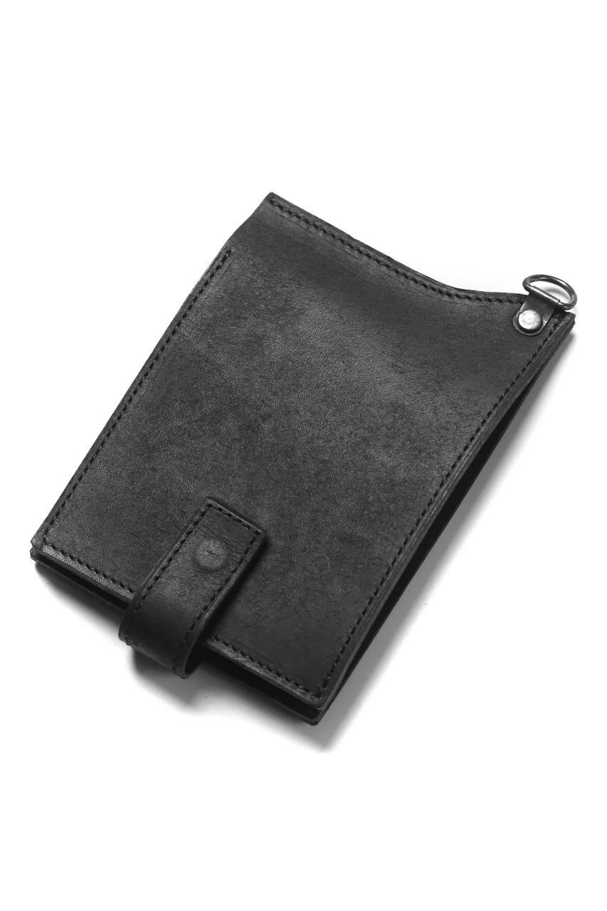 Portaille "Atelier Made" exclusive BI-FOLD WALLET / PUEBLO by Badalassi Carlo (BLACK)