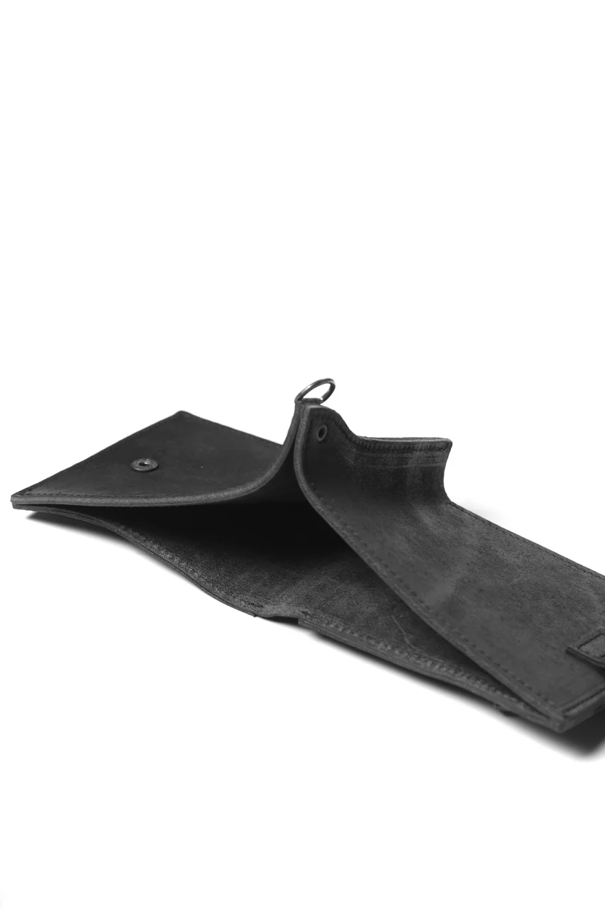 Portaille "Atelier Made" exclusive BI-FOLD WALLET / PUEBLO by Badalassi Carlo (BLACK) - Image 10