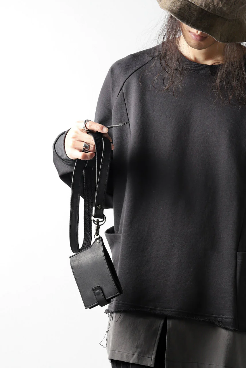 Portaille "Atelier Made" exclusive BI-FOLD WALLET / PUEBLO by Badalassi Carlo (BLACK) - Image 14