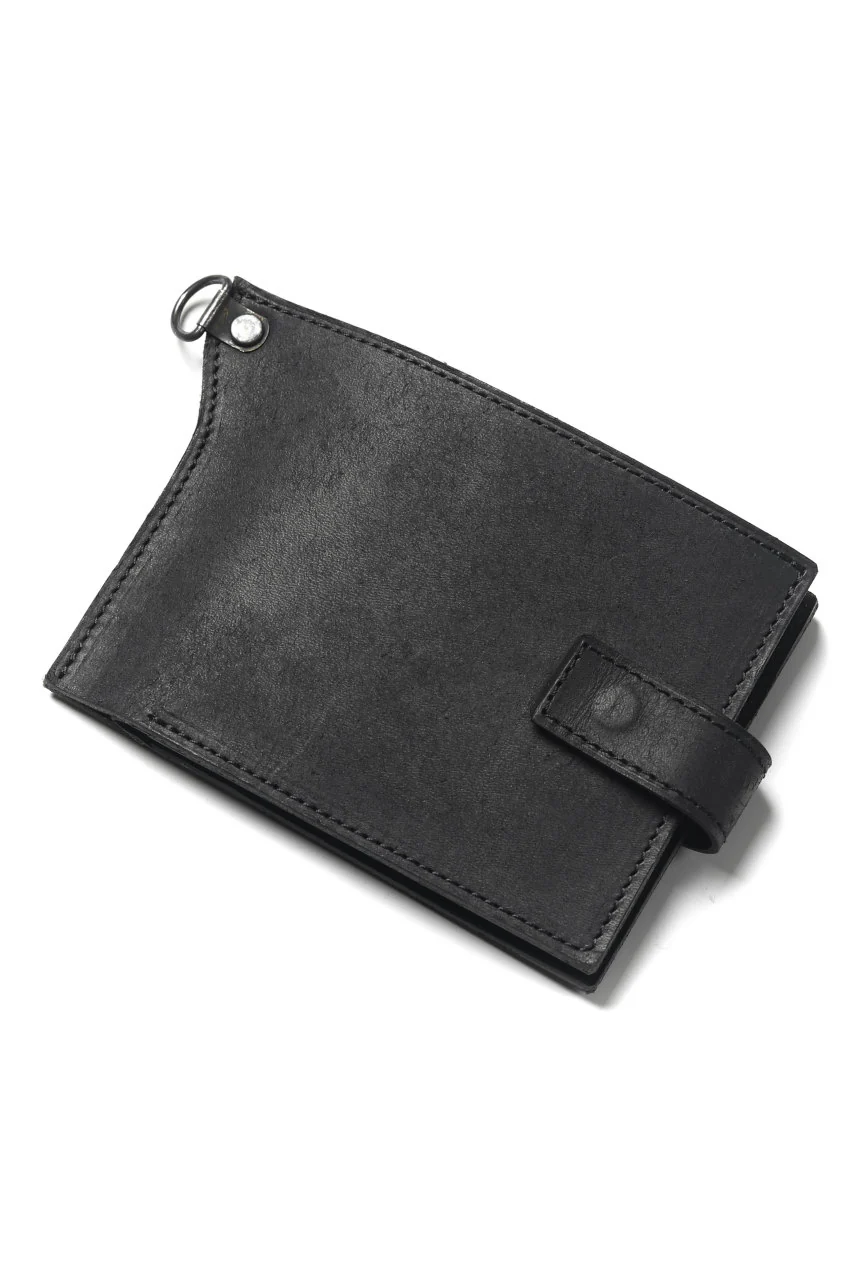 Portaille "Atelier Made" exclusive BI-FOLD WALLET / PUEBLO by Badalassi Carlo (BLACK) - Image 2