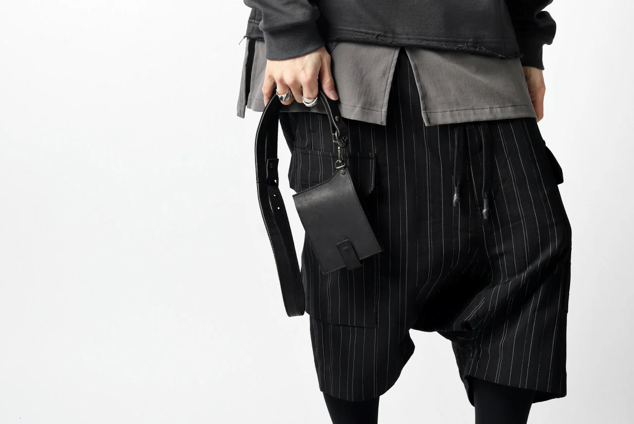 Portaille "Atelier Made" exclusive BI-FOLD WALLET / PUEBLO by Badalassi Carlo (BLACK) - Image 23