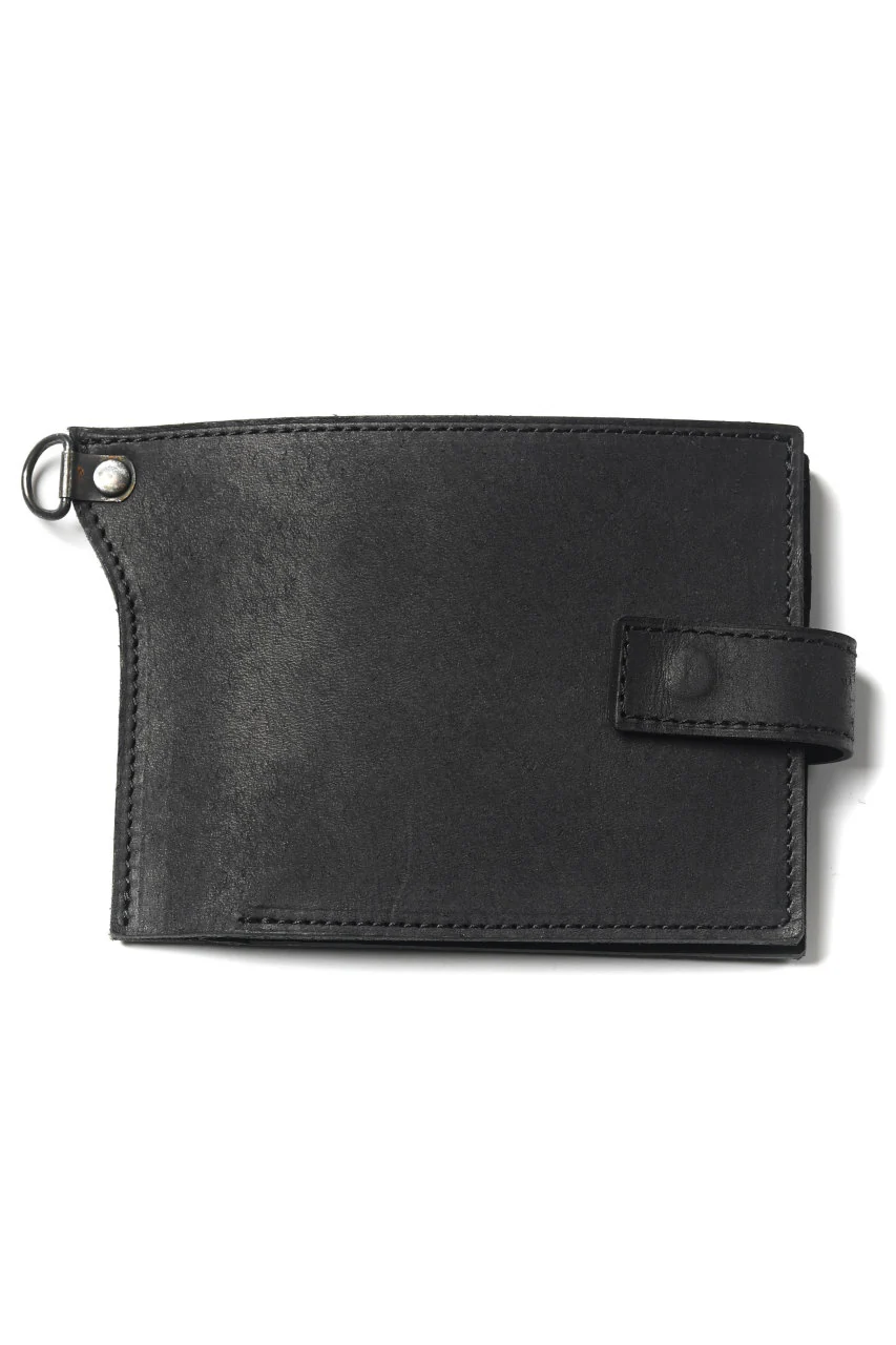 Portaille "Atelier Made" exclusive BI-FOLD WALLET / PUEBLO by Badalassi Carlo (BLACK) - Image 3