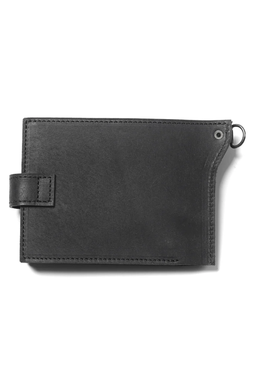 Portaille "Atelier Made" exclusive BI-FOLD WALLET / PUEBLO by Badalassi Carlo (BLACK) - Image 4