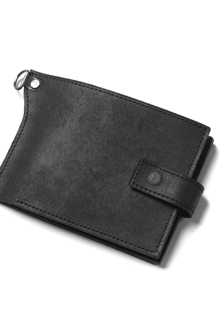 Portaille "Atelier Made" exclusive BI-FOLD WALLET / PUEBLO by Badalassi Carlo (BLACK) - Image 5