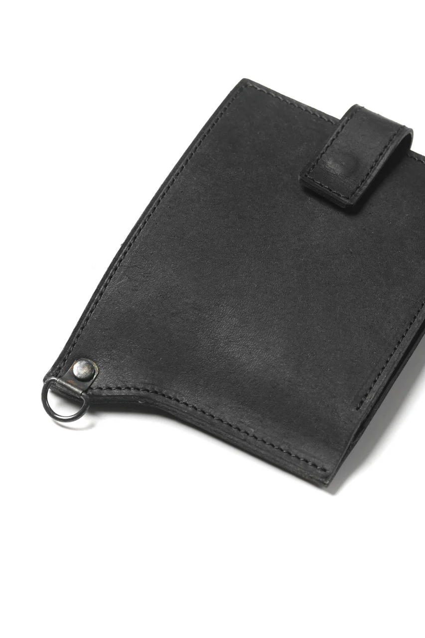Portaille "Atelier Made" exclusive BI-FOLD WALLET / PUEBLO by Badalassi Carlo (BLACK) - Image 6
