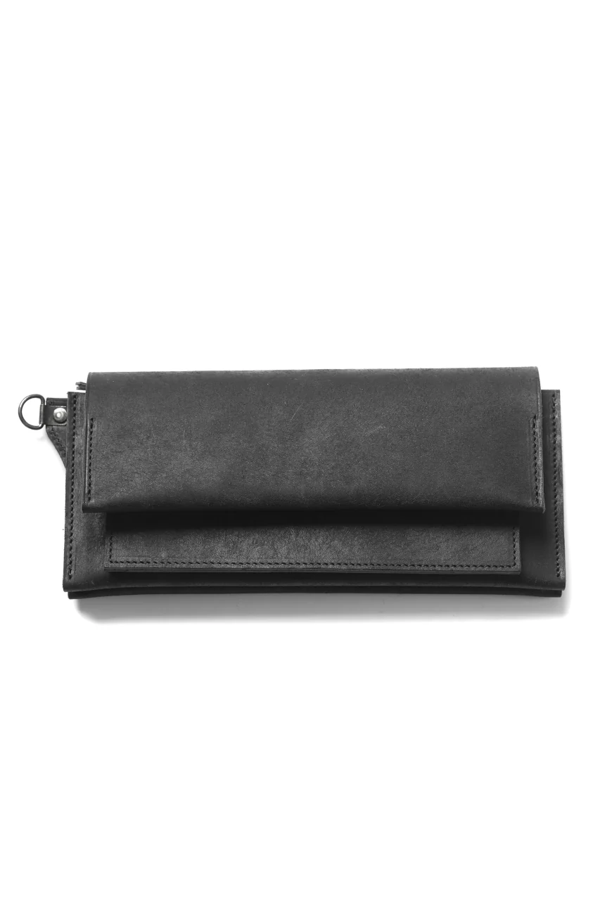 Portaille "Atelier Made" exclusive LONG WALLET / PUEBLO by Badalassi Carlo (BLACK)