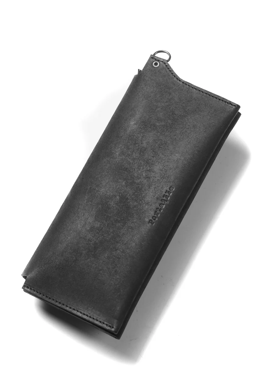 Portaille "Atelier Made" exclusive LONG WALLET / PUEBLO by Badalassi Carlo (BLACK) - Image 4