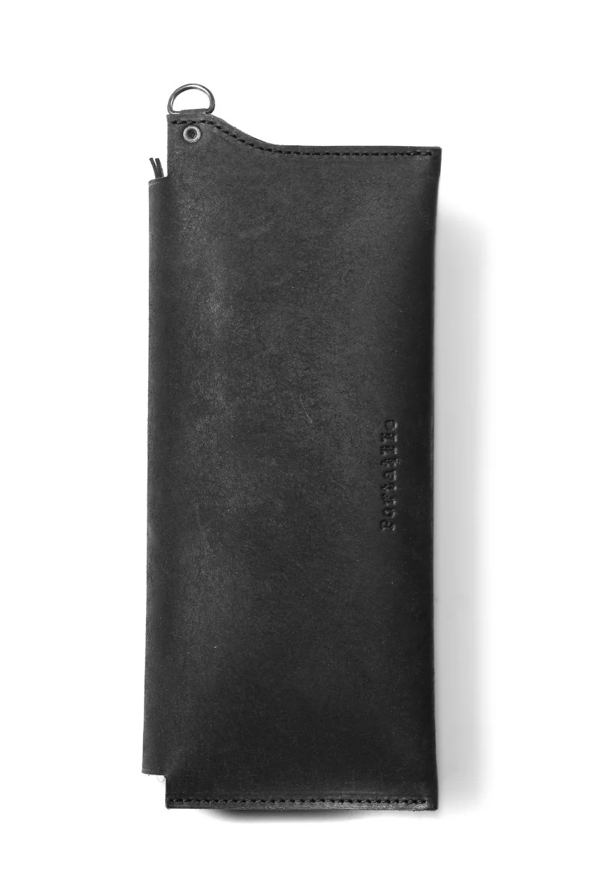 Portaille "Atelier Made" exclusive LONG WALLET / PUEBLO by Badalassi Carlo (BLACK) - Image 5