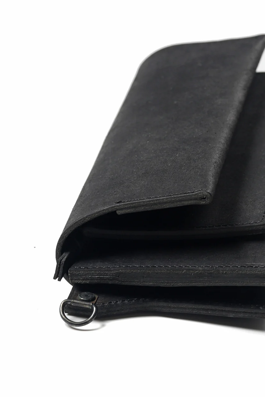 Portaille "Atelier Made" exclusive LONG WALLET / PUEBLO by Badalassi Carlo (BLACK) - Image 8