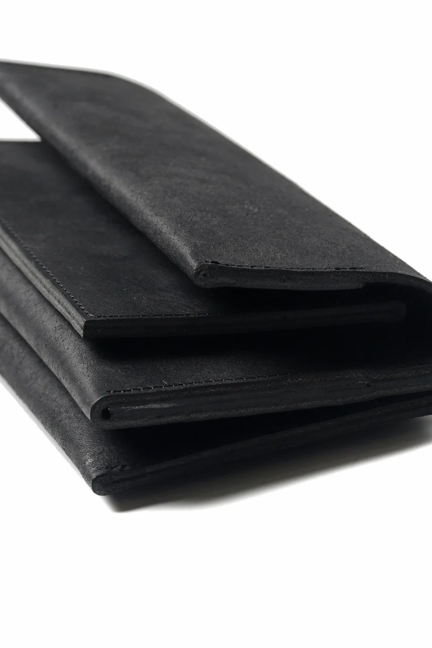 Portaille "Atelier Made" exclusive LONG WALLET / PUEBLO by Badalassi Carlo (BLACK) - Image 9