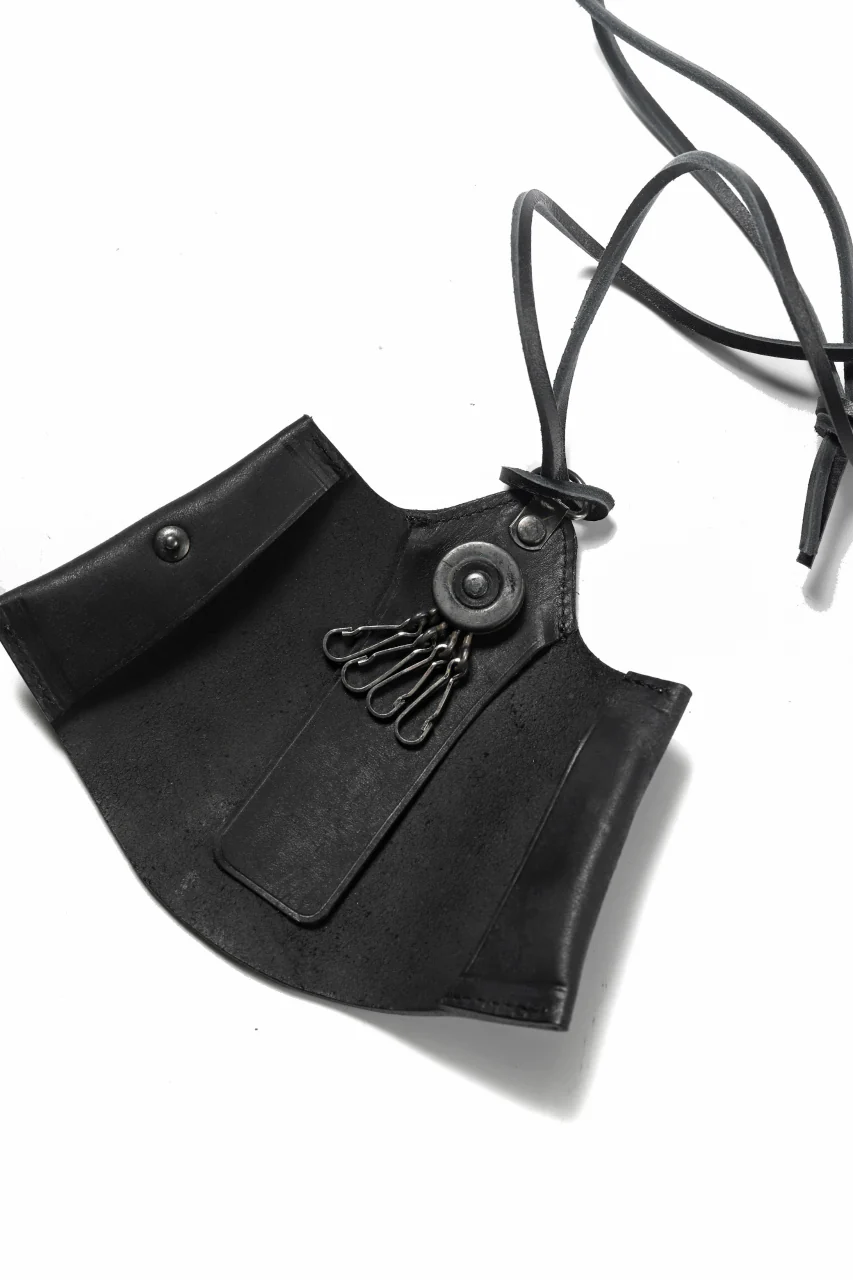 Portaille "Atelier Made" exclusive NECK KEY CASE / PUEBLO by Badalassi Carlo (BLACK) - Image 6
