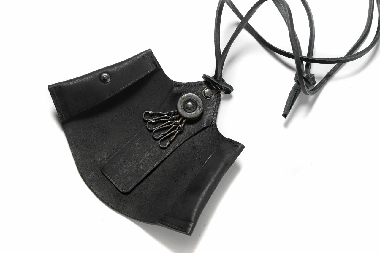 Portaille "Atelier Made" exclusive NECK KEY CASE / PUEBLO by Badalassi Carlo (BLACK) - Image 9