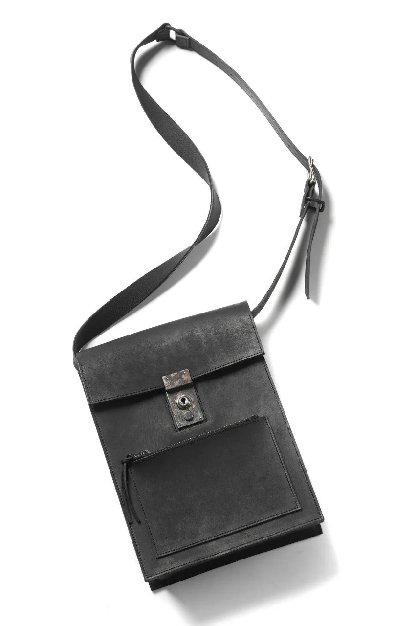 Portaille "Atelier Made" exclusive SHOULDER BAG / PUEBLO by Badalassi Carlo (BLACK)