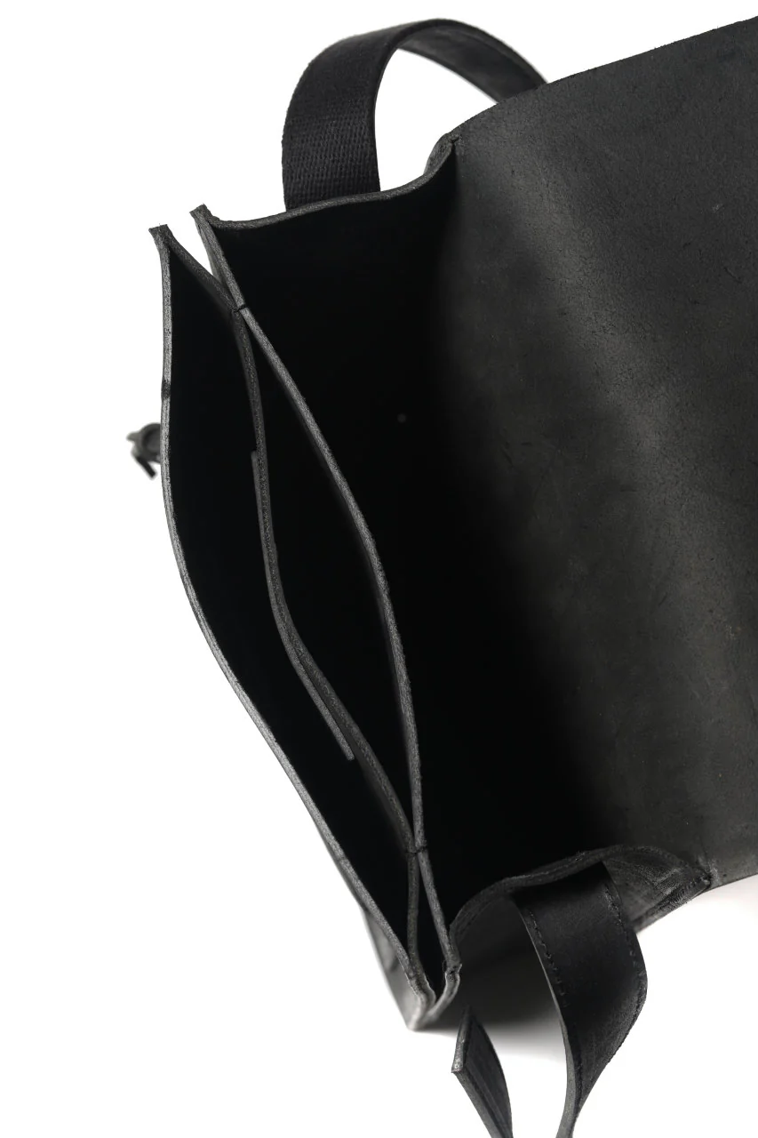 Portaille "Atelier Made" exclusive SHOULDER BAG / PUEBLO by Badalassi Carlo (BLACK) - Image 10