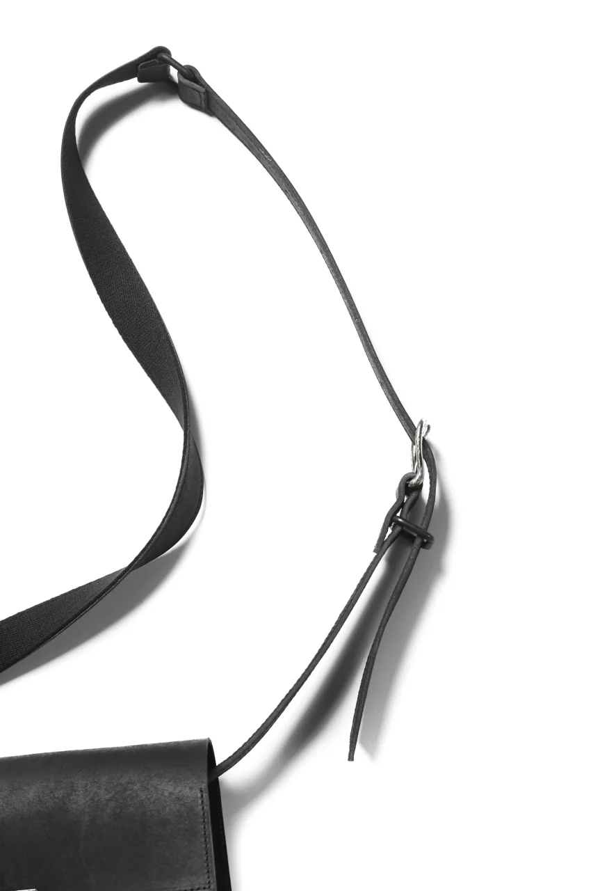 Portaille "Atelier Made" exclusive SHOULDER BAG / PUEBLO by Badalassi Carlo (BLACK) - Image 15