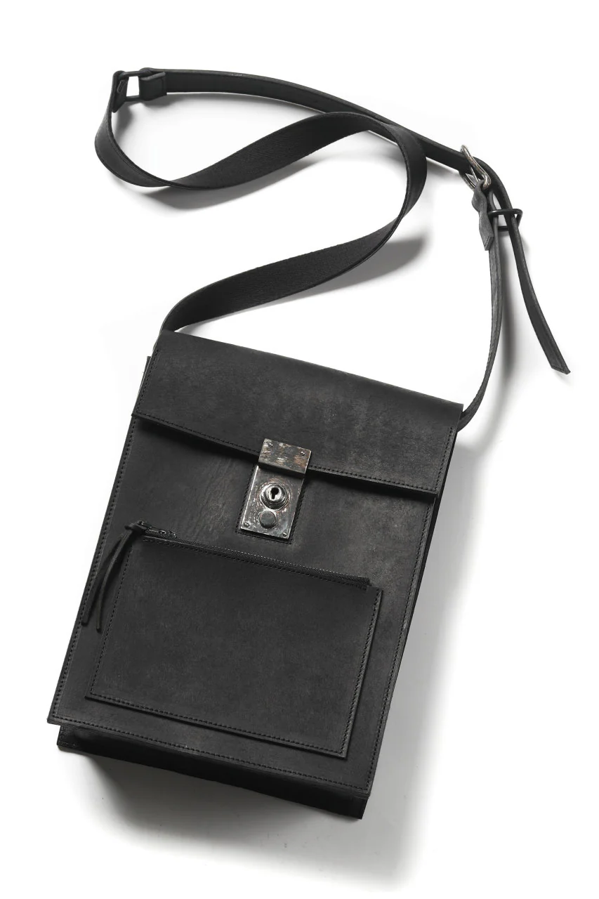 Portaille "Atelier Made" exclusive SHOULDER BAG / PUEBLO by Badalassi Carlo (BLACK) - Image 2