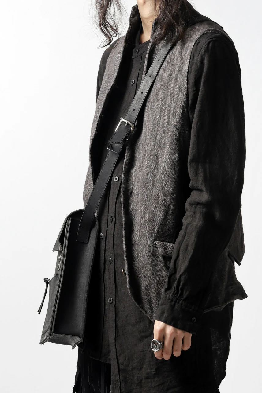 Portaille "Atelier Made" exclusive SHOULDER BAG / PUEBLO by Badalassi Carlo (BLACK) - Image 20