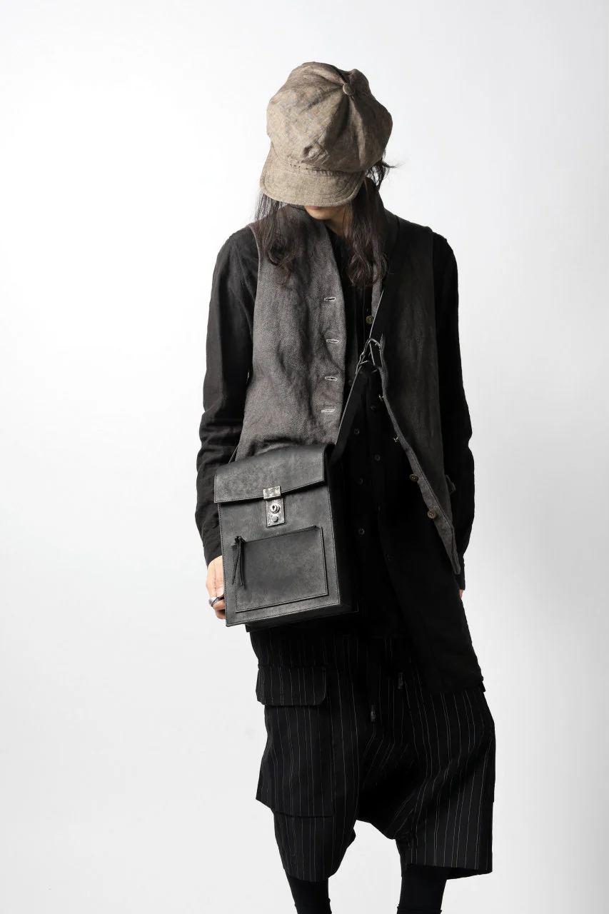 Portaille "Atelier Made" exclusive SHOULDER BAG / PUEBLO by Badalassi Carlo (BLACK) - Image 29