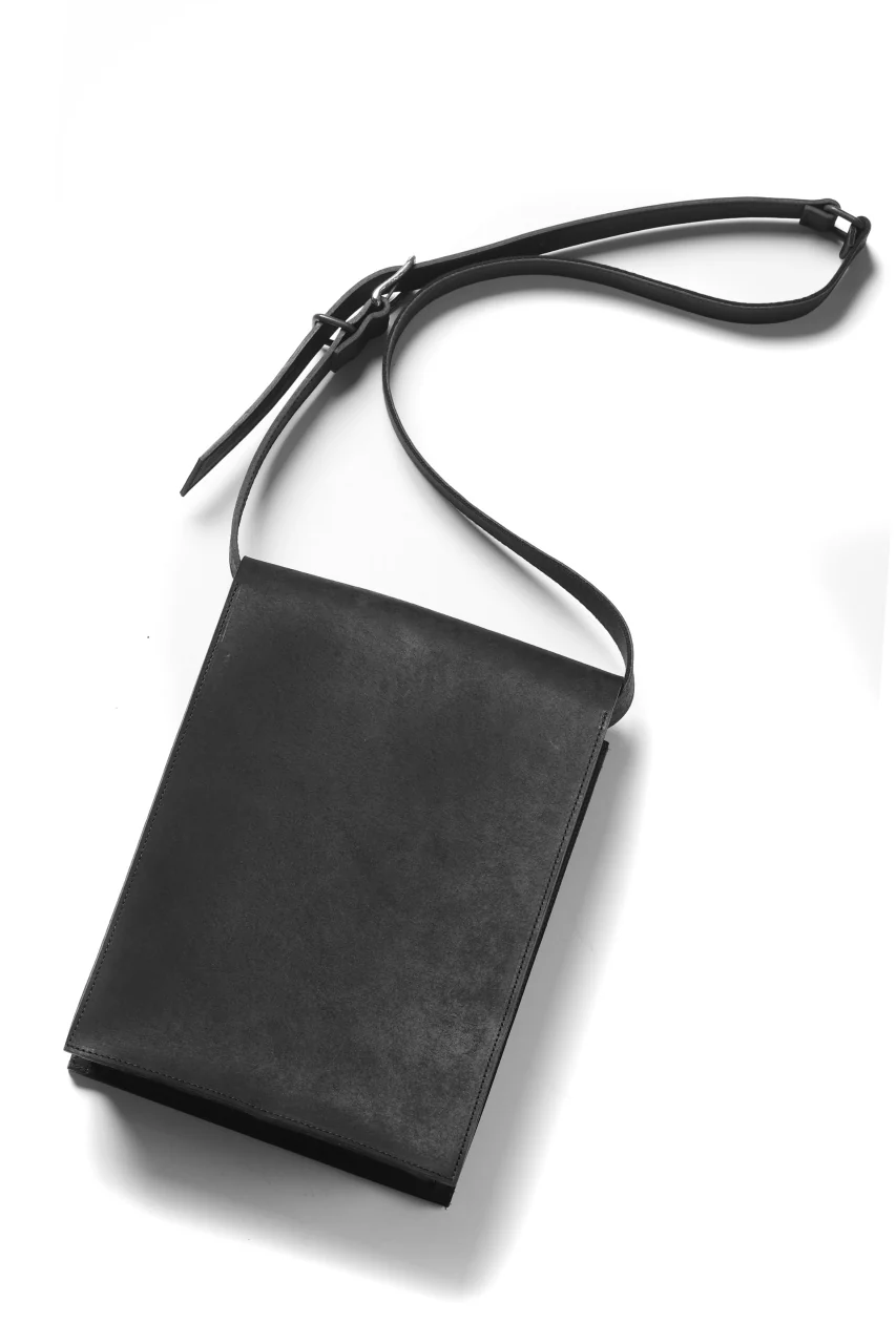 Portaille "Atelier Made" exclusive SHOULDER BAG / PUEBLO by Badalassi Carlo (BLACK) - Image 3