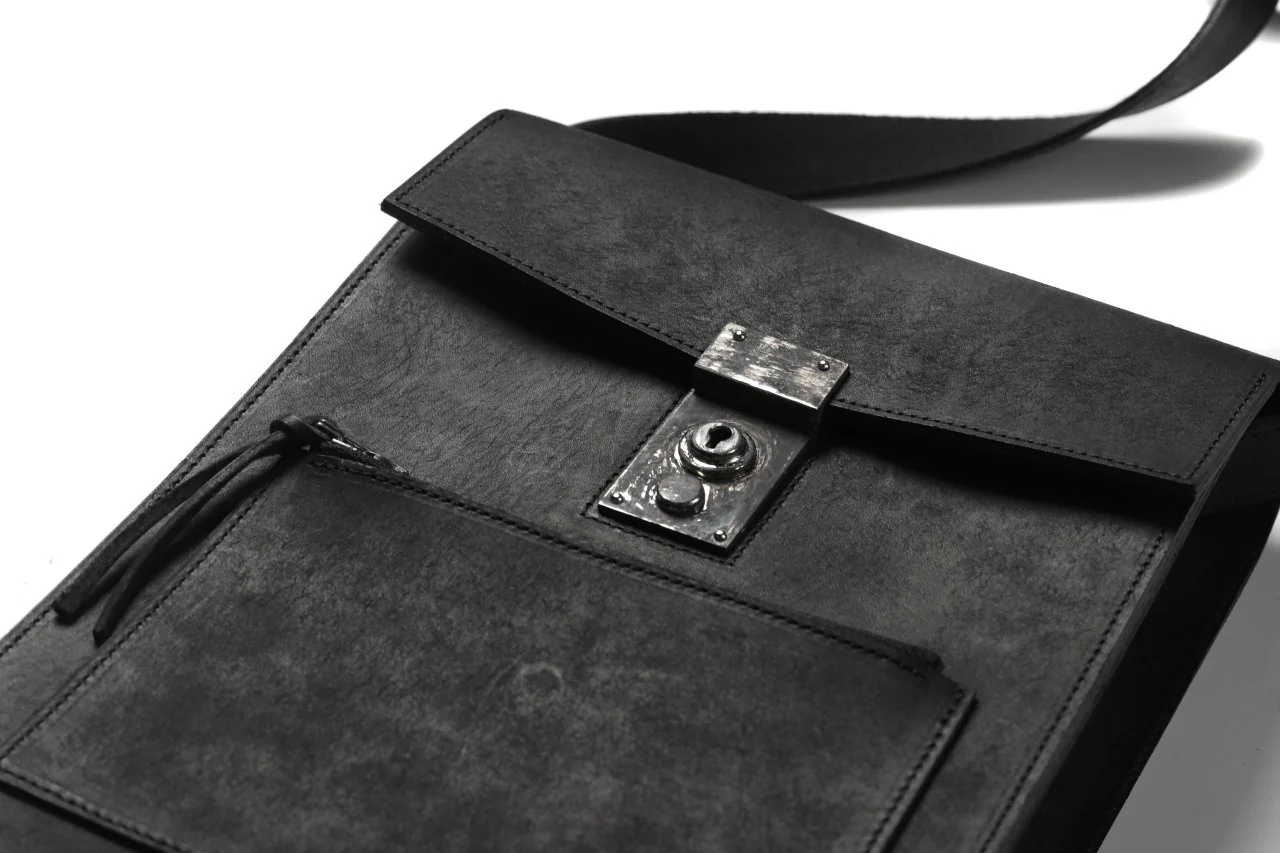 Portaille "Atelier Made" exclusive SHOULDER BAG / PUEBLO by Badalassi Carlo (BLACK) - Image 33