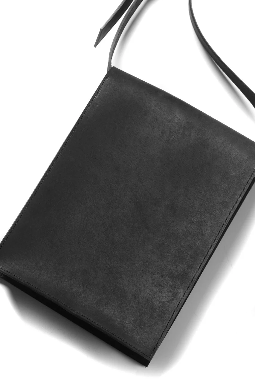 Portaille "Atelier Made" exclusive SHOULDER BAG / PUEBLO by Badalassi Carlo (BLACK) - Image 9