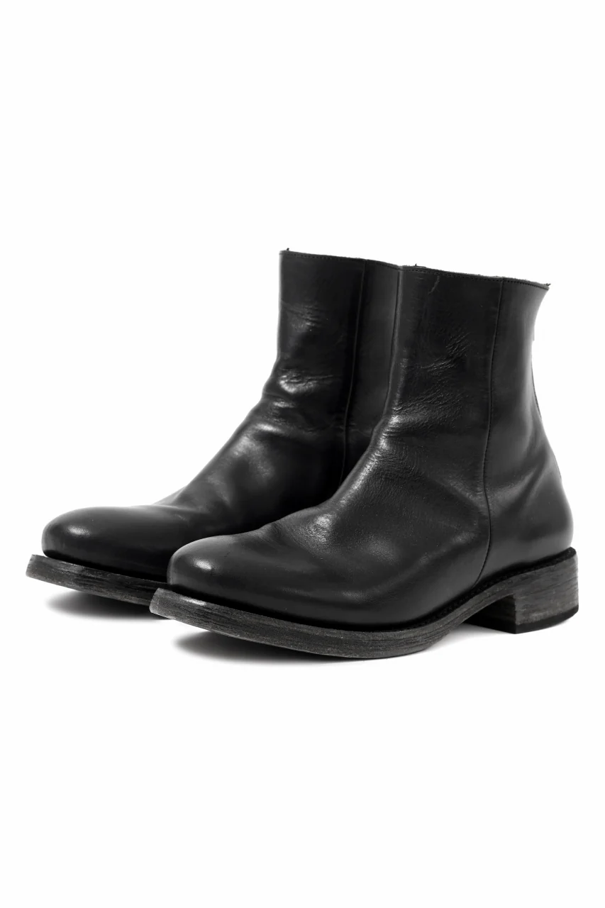 Portaille DRAPE BOOTS / ITALIAN VACHETTA-SMOOTH (BLACK)