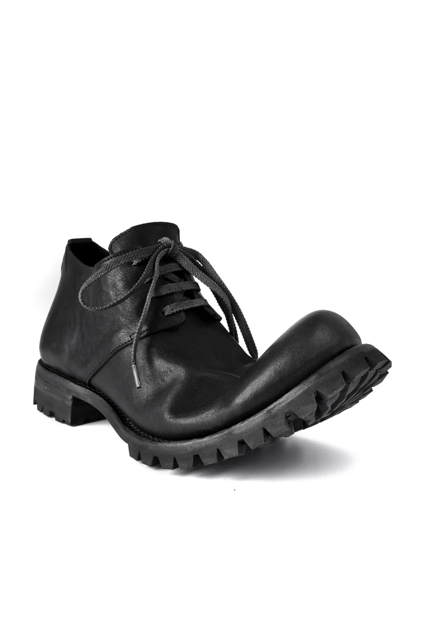 Portaille exclusive Derby Shoes / Heated Shrink Horse Leather / Vibram #100 (BLACK) - Image 18
