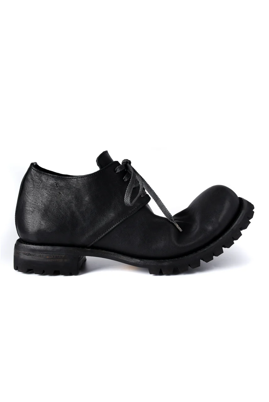 Portaille exclusive Derby Shoes / Heated Shrink Horse Leather / Vibram #100 (BLACK) - Image 22