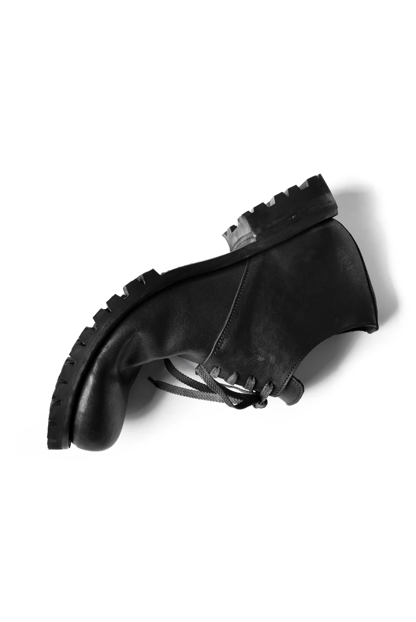Portaille exclusive Derby Shoes / Heated Shrink Horse Leather / Vibram #100 (BLACK) - Image 23