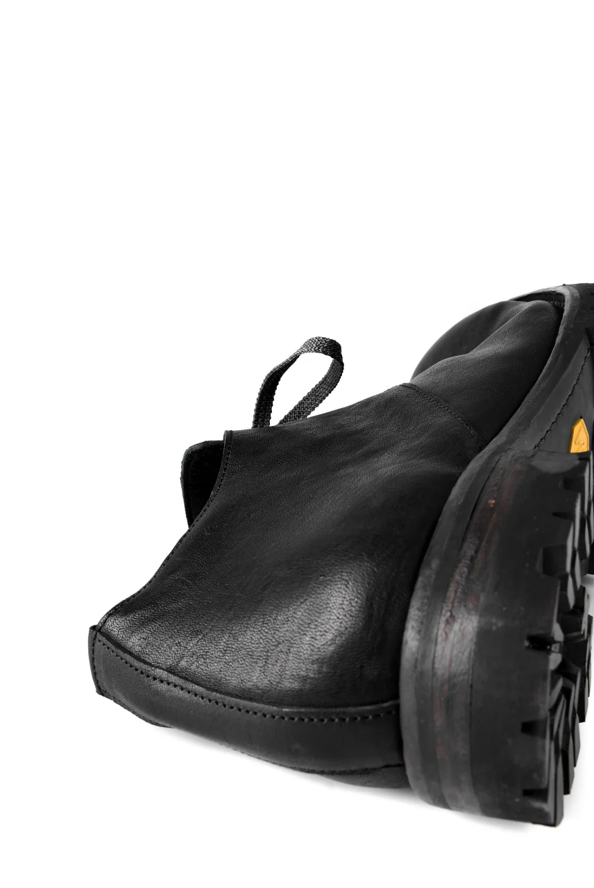 Portaille exclusive Derby Shoes / Heated Shrink Horse Leather / Vibram #100 (BLACK) - Image 26