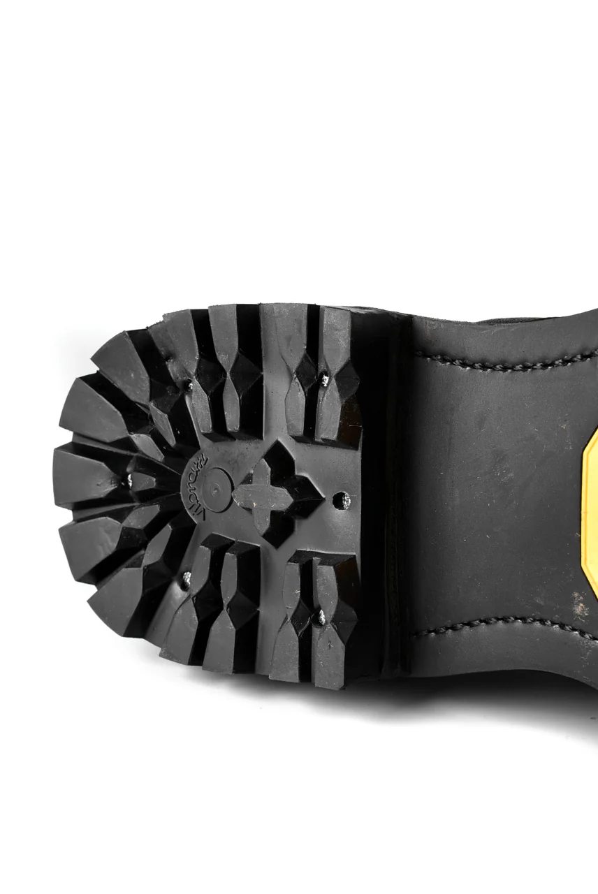 Portaille exclusive Derby Shoes / Heated Shrink Horse Leather / Vibram #100 (BLACK) - Image 27