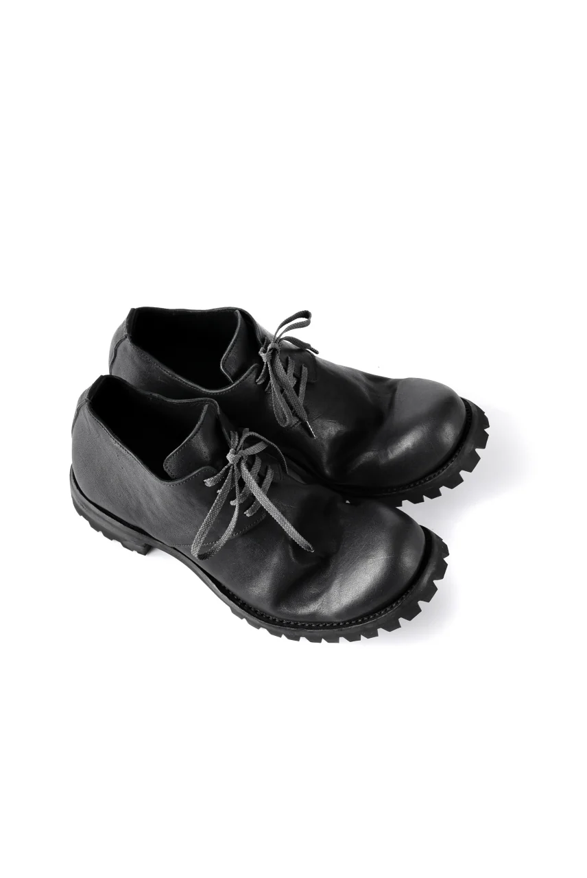 Portaille exclusive Derby Shoes / Heated Shrink Horse Leather / Vibram #100 (BLACK) - Image 3