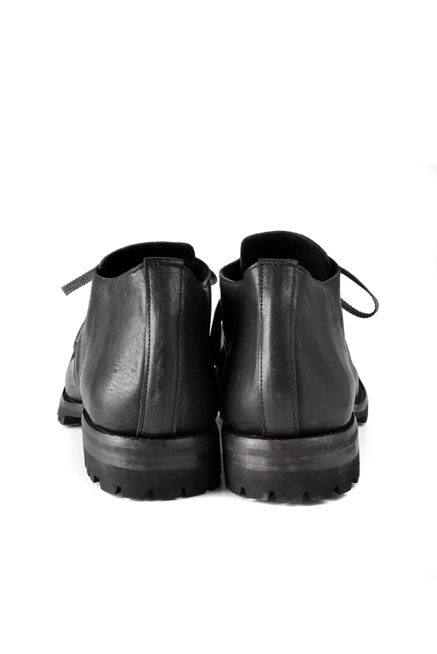 Portaille exclusive Derby Shoes / Heated Shrink Horse Leather / Vibram #100 (BLACK) - Image 6