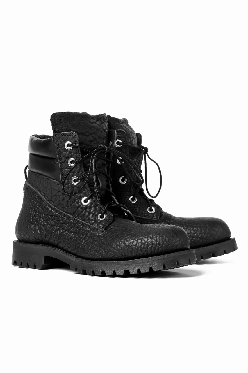 Portaille exclusive LEX-W20 TREK Laced Boots / ROUGH BULL (BLACK) - Image 9