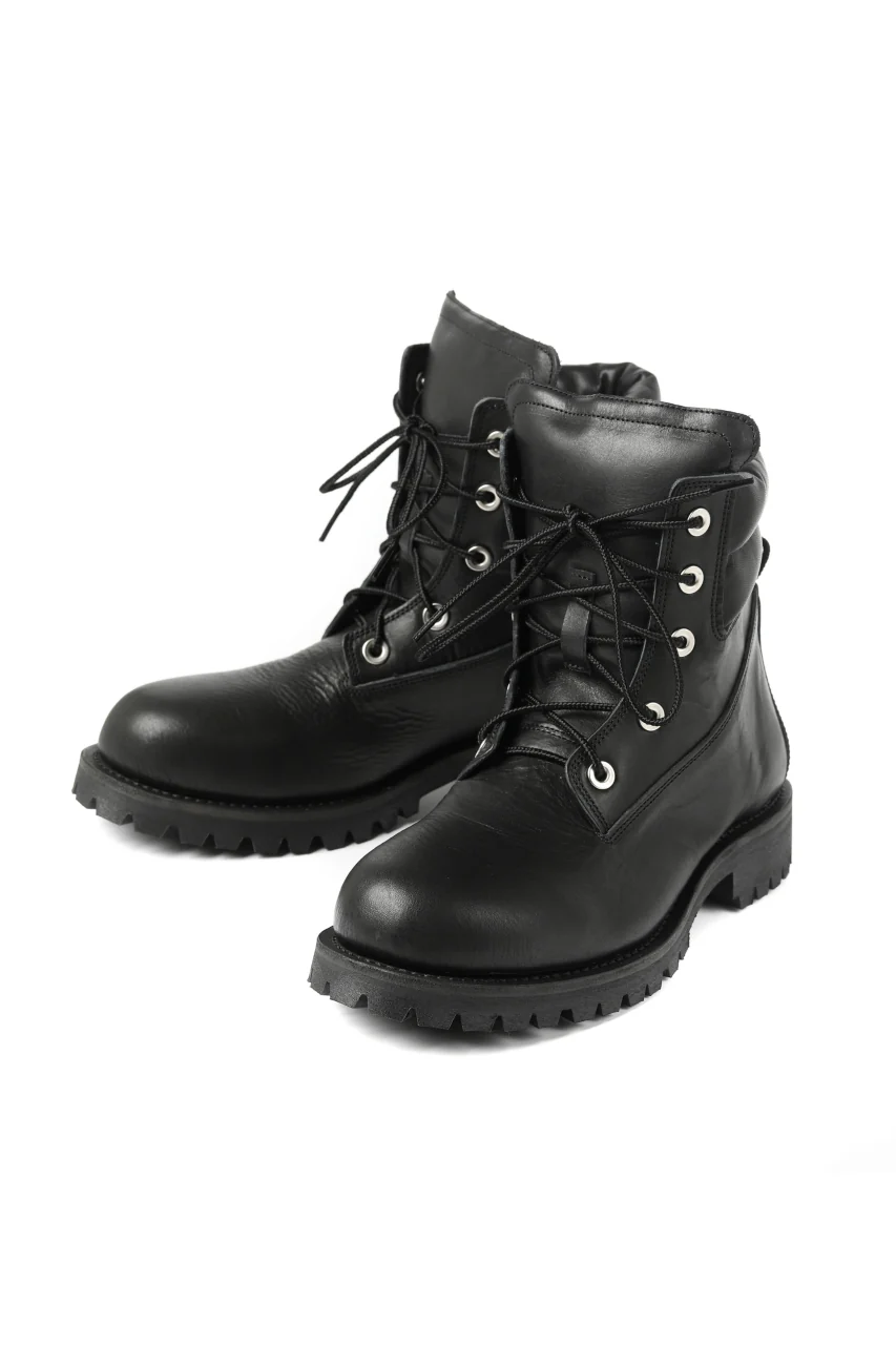 Portaille exclusive LEX-W20 TREK Laced Boots / VACCHETTA SMOOTH (BLACK) - Image 7