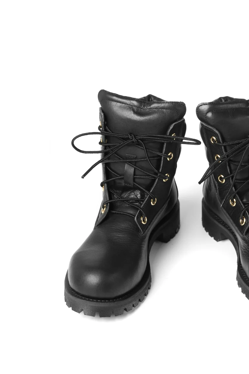 Portaille exclusive LEX-W20 TREK Laced Boots / VACCHETTA SMOOTH (BLACK / GOLD EYELET) - Image 14