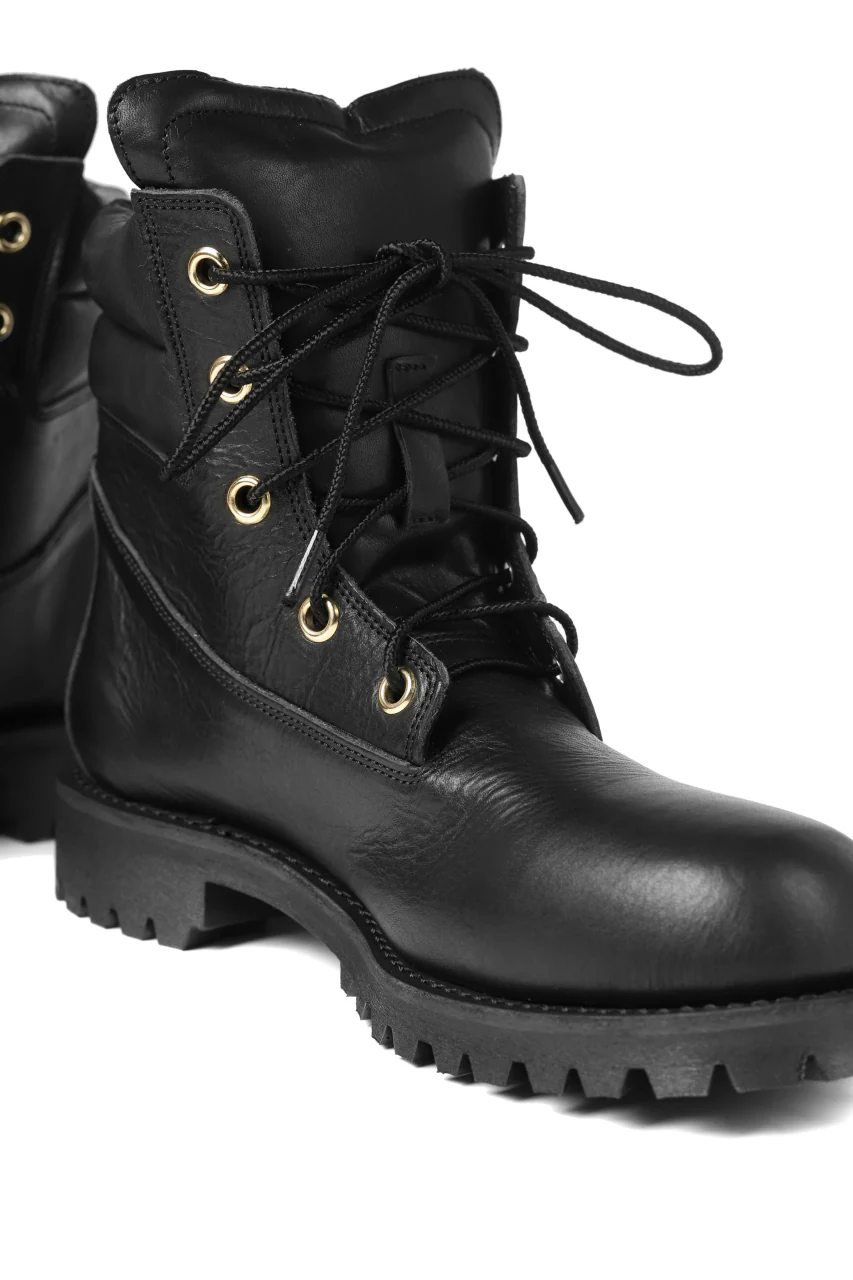 Portaille exclusive LEX-W20 TREK Laced Boots / VACCHETTA SMOOTH (BLACK / GOLD EYELET) - Image 16