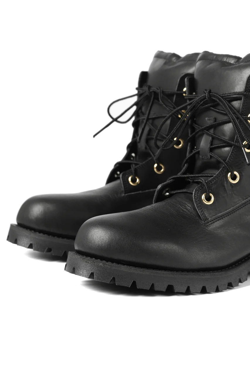 Portaille exclusive LEX-W20 TREK Laced Boots / VACCHETTA SMOOTH (BLACK / GOLD EYELET) - Image 20