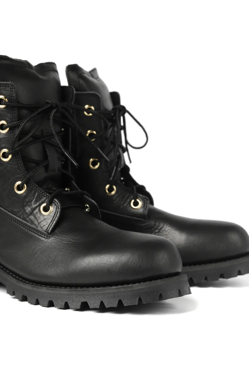Portaille exclusive LEX-W20 TREK Laced Boots / VACCHETTA SMOOTH (BLACK / GOLD EYELET) - Image 21