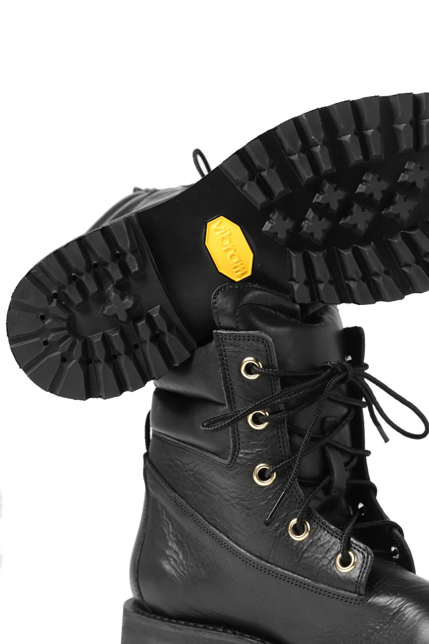 Portaille exclusive LEX-W20 TREK Laced Boots / VACCHETTA SMOOTH (BLACK / GOLD EYELET) - Image 31