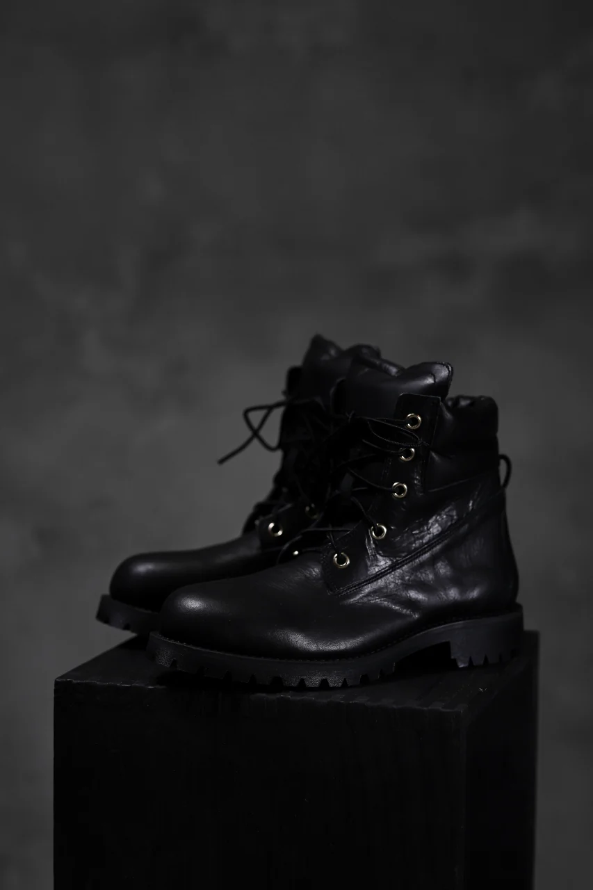 Portaille exclusive LEX-W20 TREK Laced Boots / VACCHETTA SMOOTH (BLACK / GOLD EYELET) - Image 38