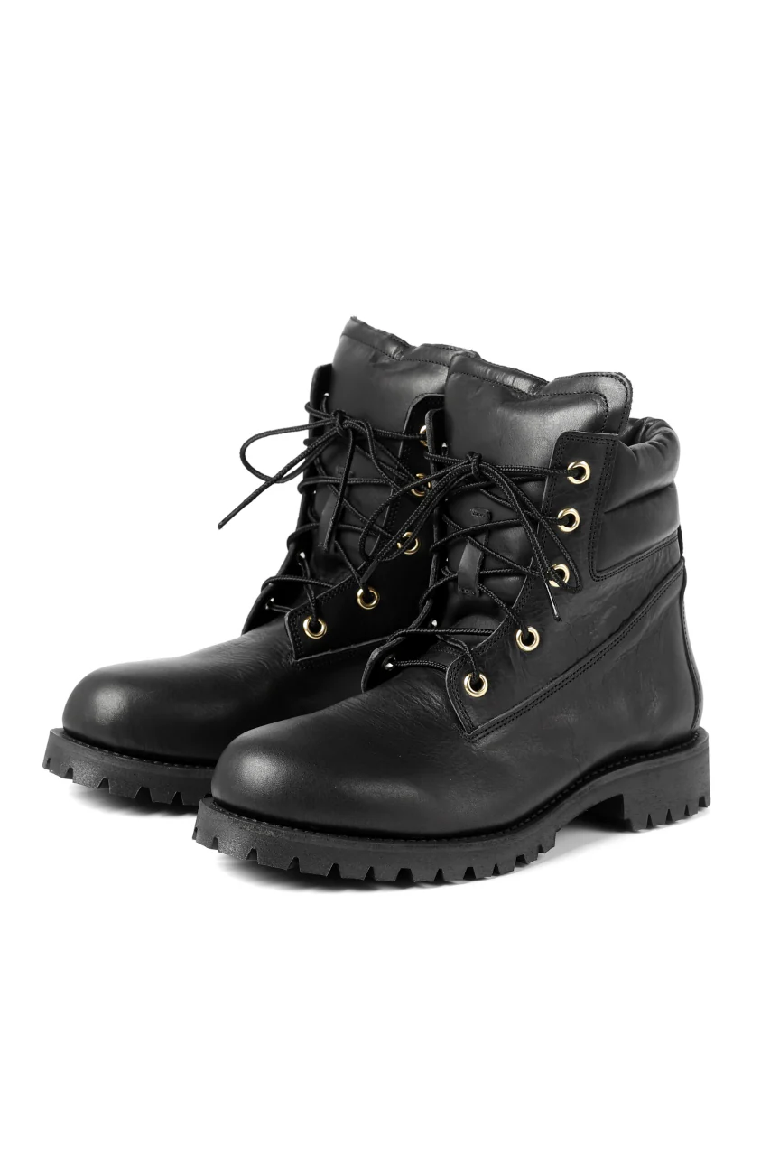 Portaille exclusive LEX-W20 TREK Laced Boots / VACCHETTA SMOOTH (BLACK / GOLD EYELET) - Image 6